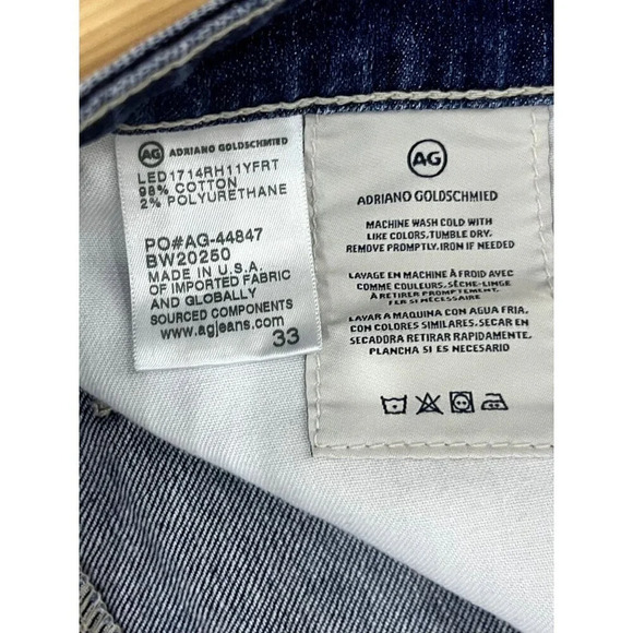 AG Adriano Goldschmied The Hailey Cut Off Denim Shorts 33 New - Picture 6 of 7